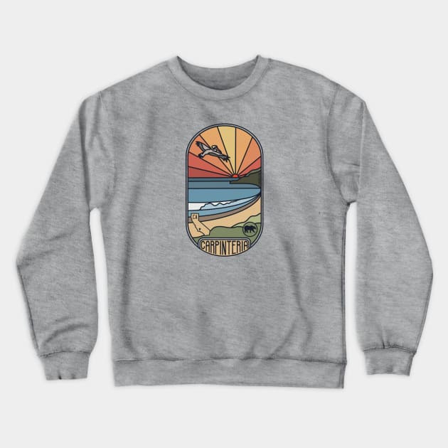 Carpinteria California Crewneck Sweatshirt by Lukeh Designs